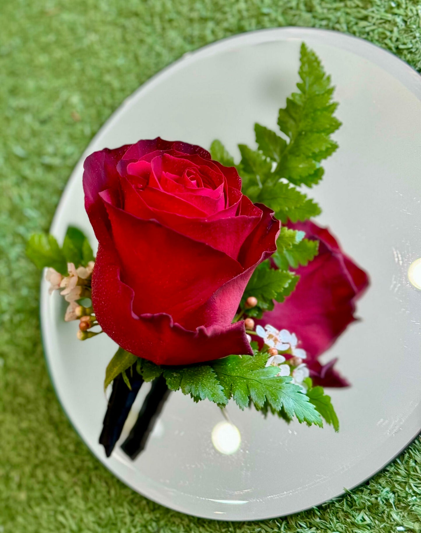 Red rose buttonhole