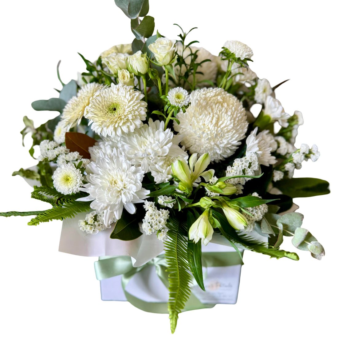 white floral arrangement