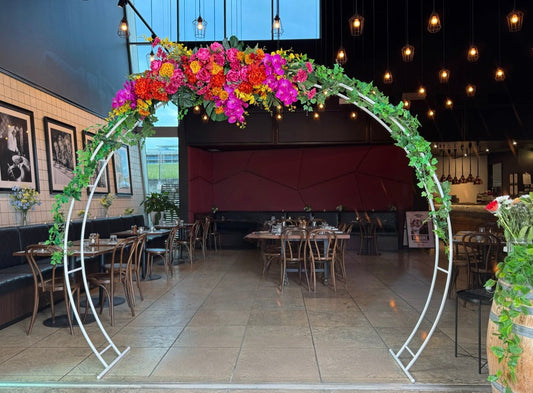 Luxury event flowers and arbour installation for end-of-year celebration