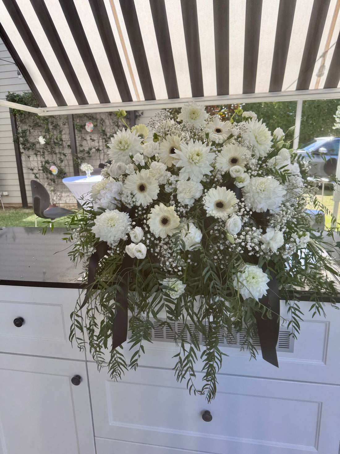 Bespoke white floral arrangement