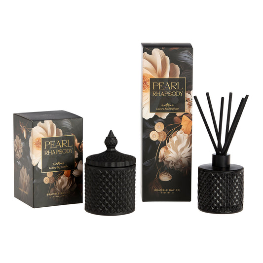 Bramble Bay Co Pearl Rhapsody Candle & Diffuser Gift Set