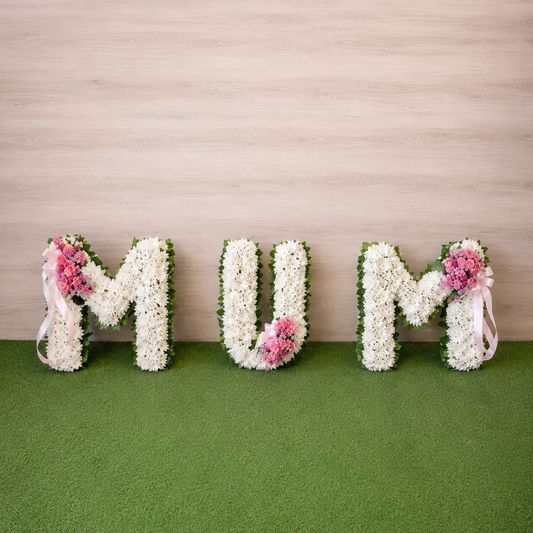 MUM Floral Letter Tribute