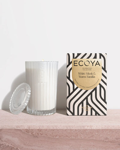 'ECOYA' white musk  warm vanilla scented candle