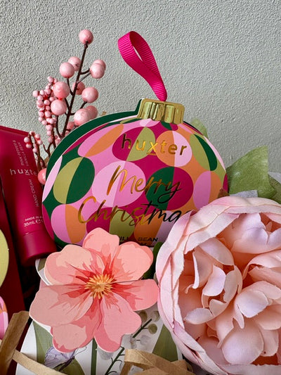 Merry & Bright Christmas Pamper Hamper with Huxter Hand Cream, Lip Balm & Soap
