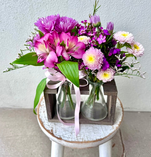 Pretty Pair Flower Crate