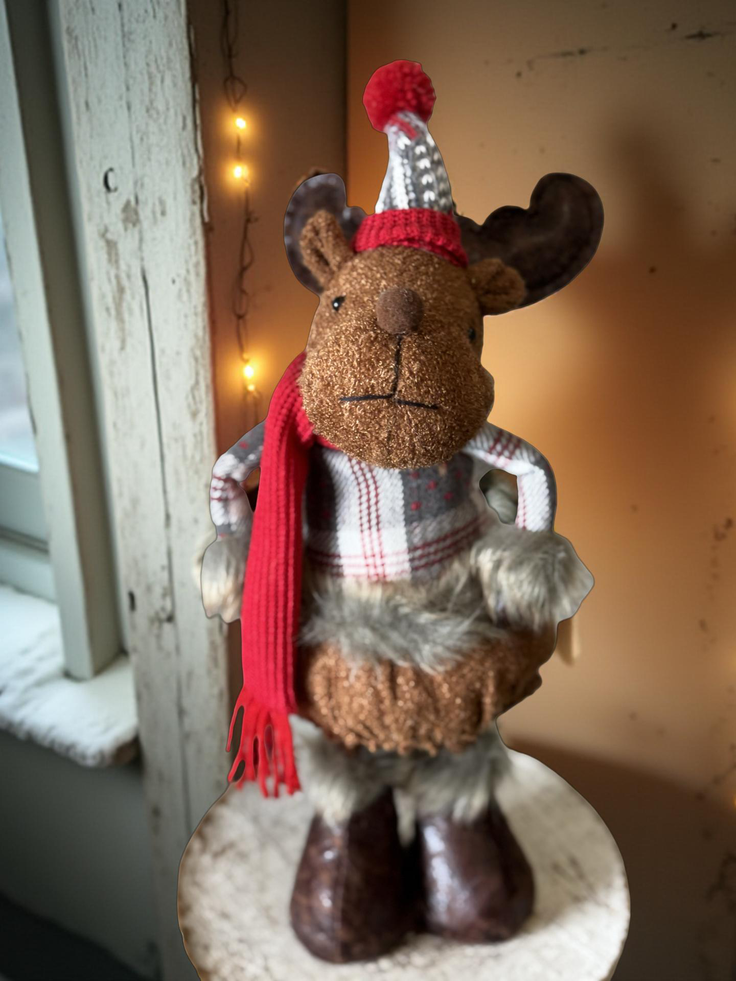 Reindeer soft toy ornament