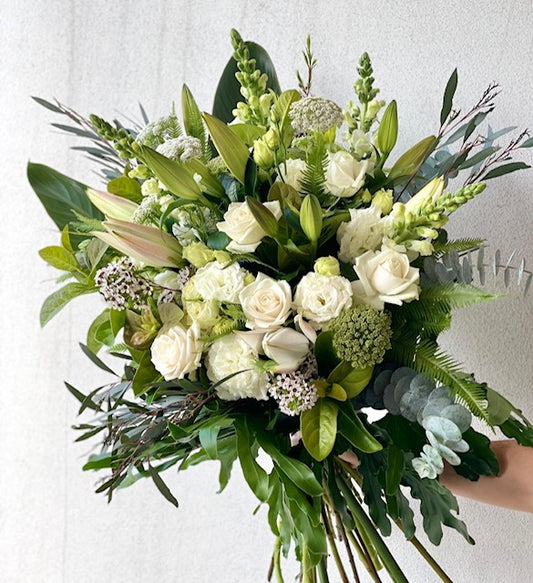 huge bouquet of white flowers