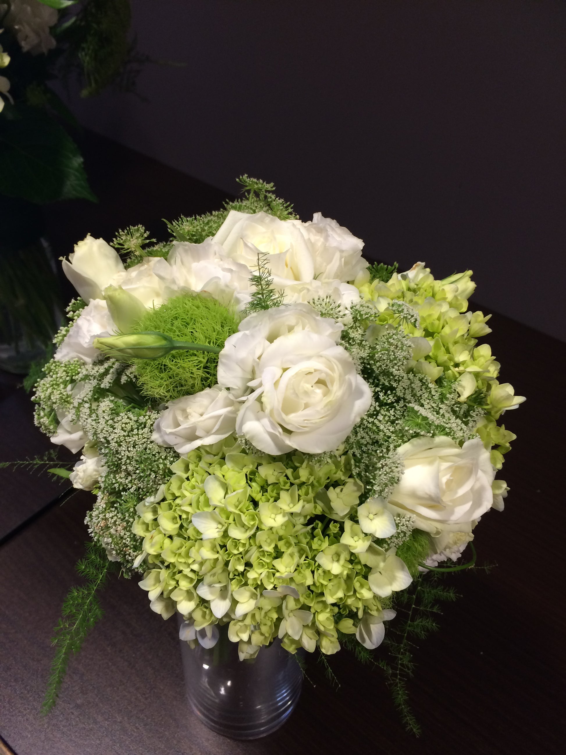 Event-ready white and green flowers for weddings and corporate events