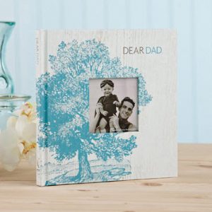 Dear dad book with picture of dad holding his child